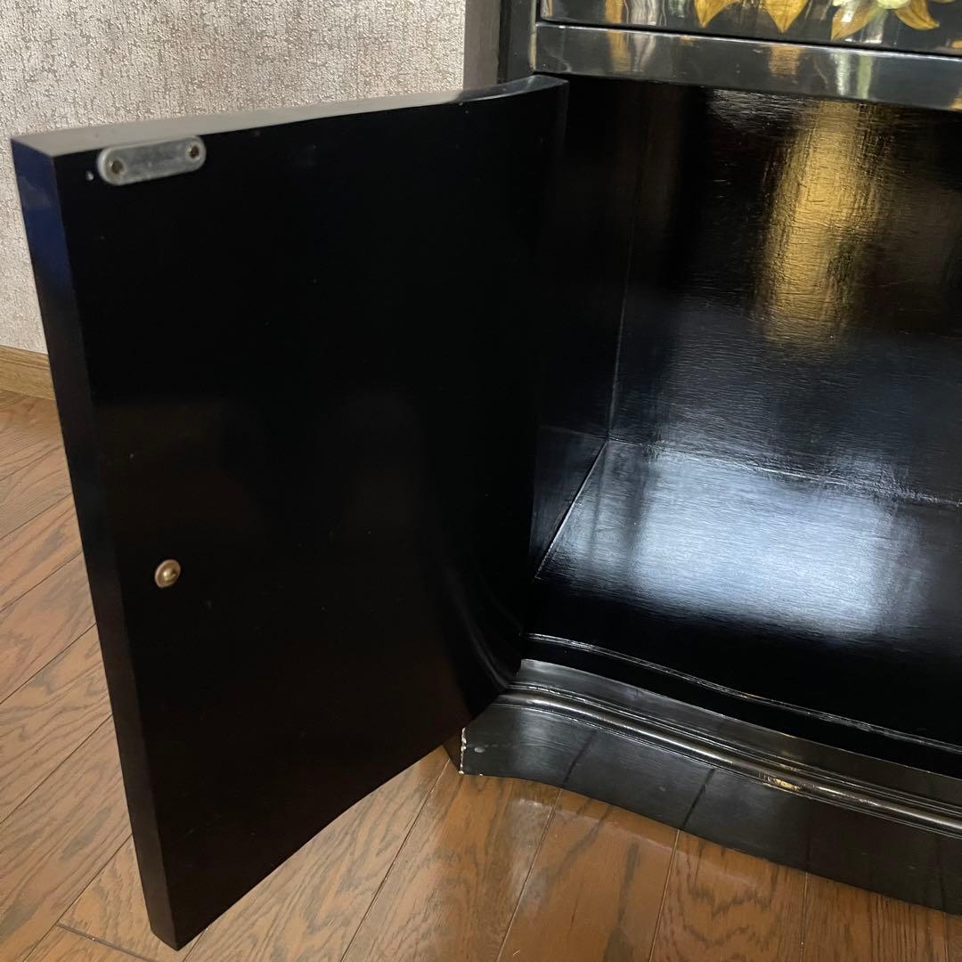 【ヴィンテージ・キャビネット】45X81X77 花柄の装飾箪笥　アジアン家具