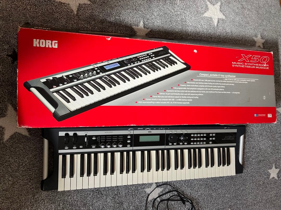 X50 シンセサイザー　中古　配線ジャックゆるい