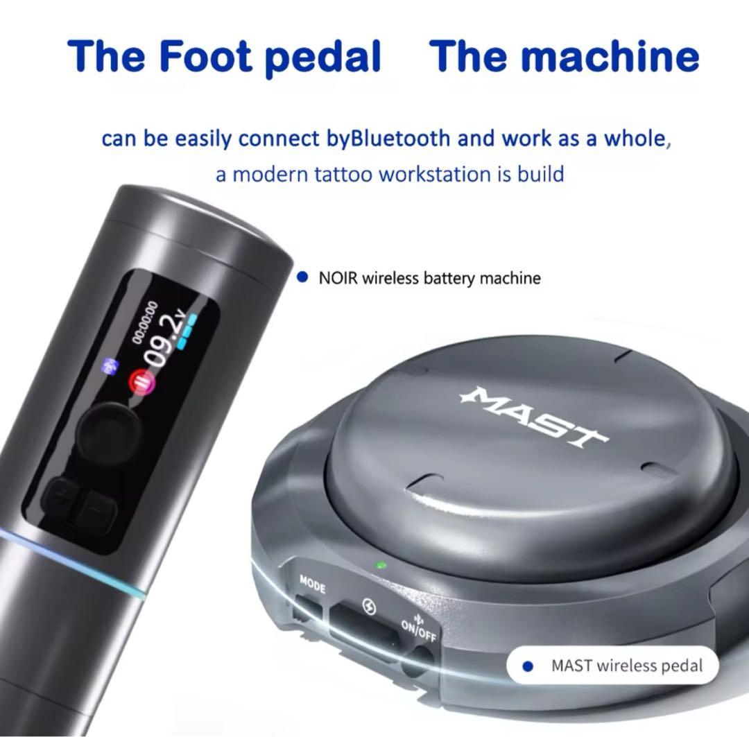 NOir タトゥー ワイヤレス マシン,Bluetooth,フットペダル,4.0