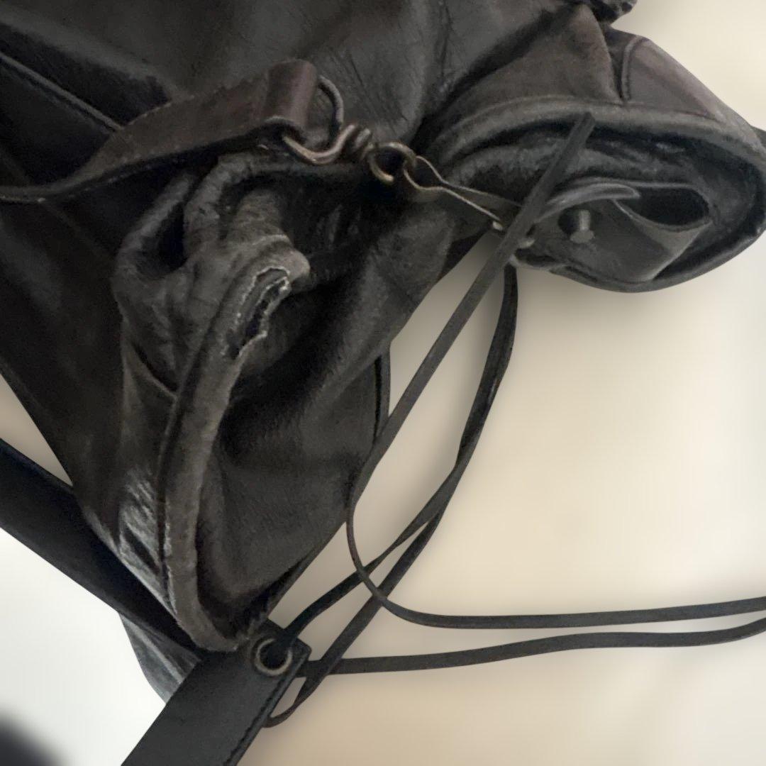 バレンシアガ ブラックレザー ハンドバッグ