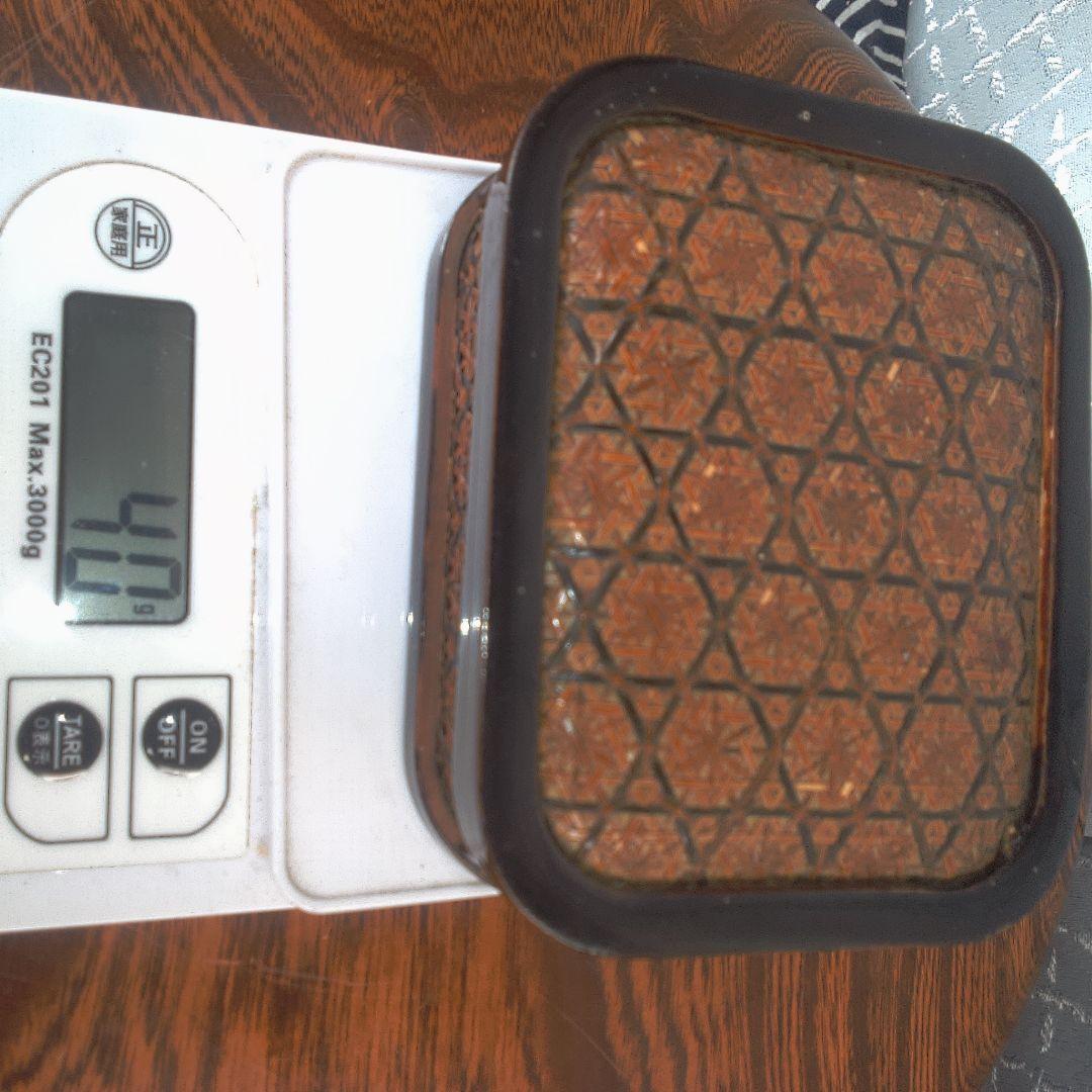 骨董６幾何学模様の木製小物入れ