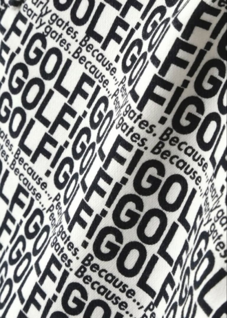 新品 パーリーゲイツ コットンストレッチカルゼ表ピーチ パンツ(5)サイズL/白