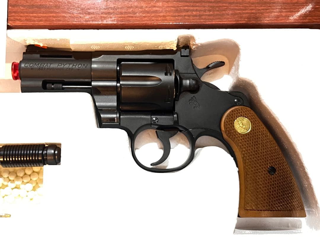 タナカ コルトコンバットパイソン R-モデル HW 木製グリップ 付き