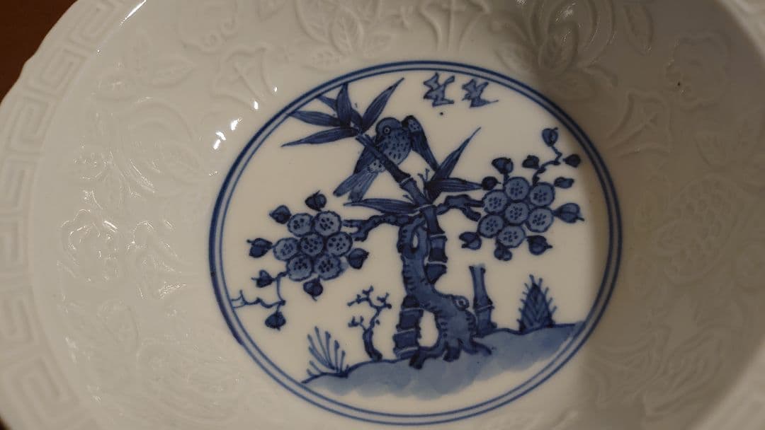 古九谷　九谷焼　菓子鉢　色絵　華の図　柿右衛門　１客