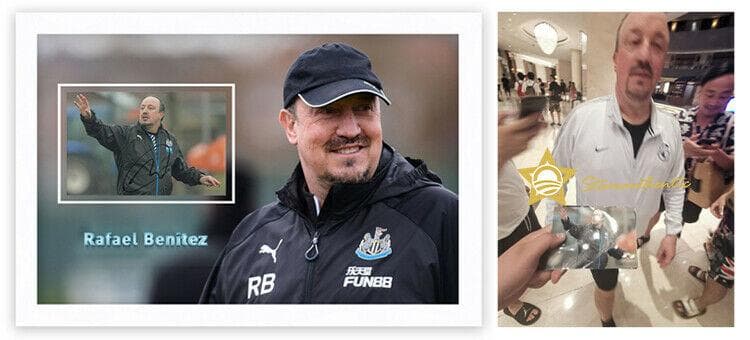 直筆サイン入り写真 ラファエル・ベニテス ニューカッスルFC SA鑑定済