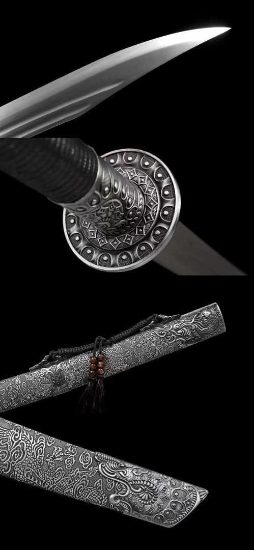 [御林護衛] 繍春刀 牛尾刀 苗刀 手鍛造打 鋼刀 冷兵器 古兵器 両手刀