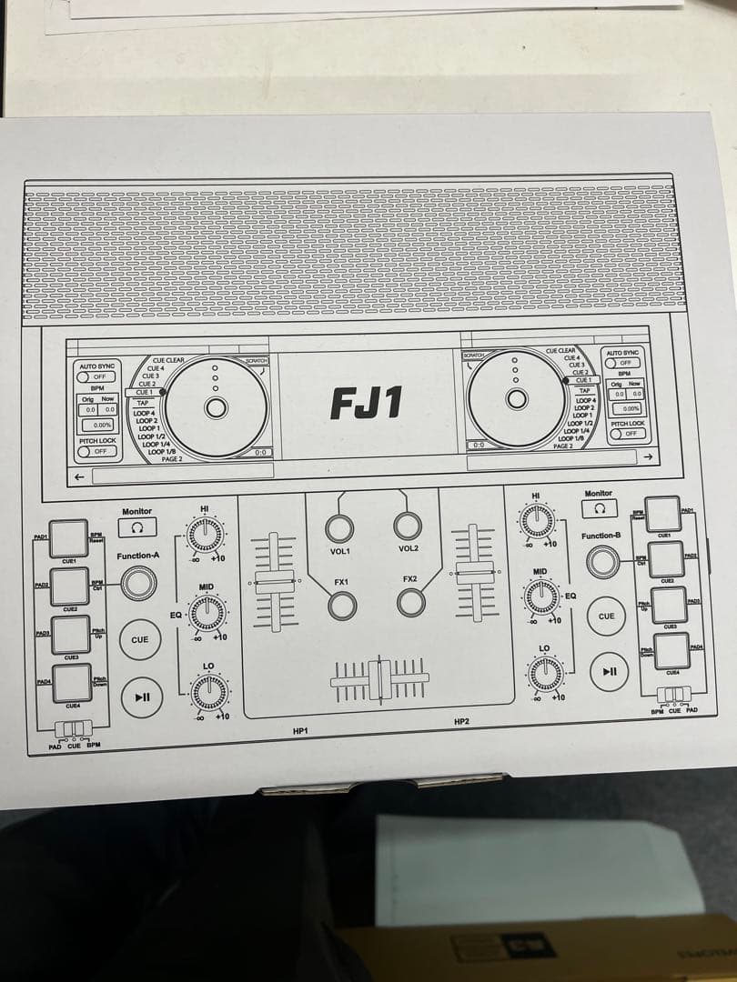 ミューシグナル DJシステム FJ1 新品同様品　ブラック　保護フィルム付き