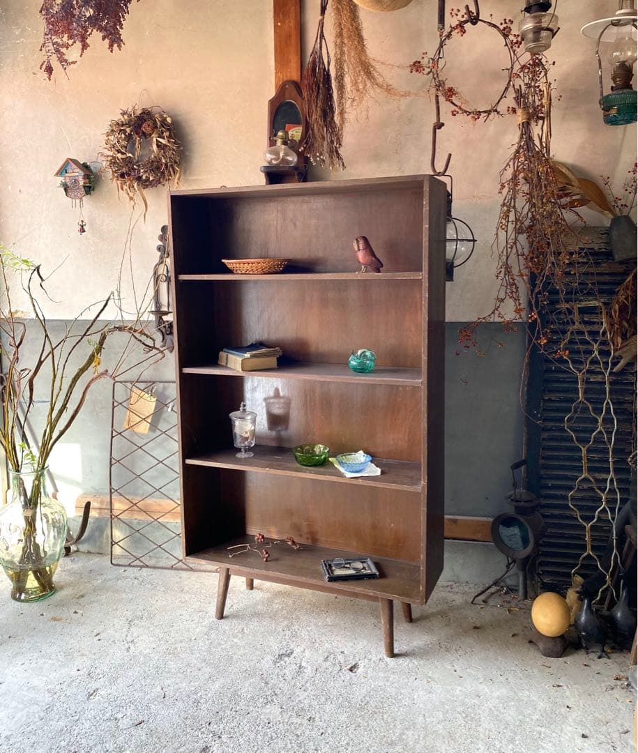 ビンテージ 足付き ラック 飾り棚 ※ 送料込みに変更します