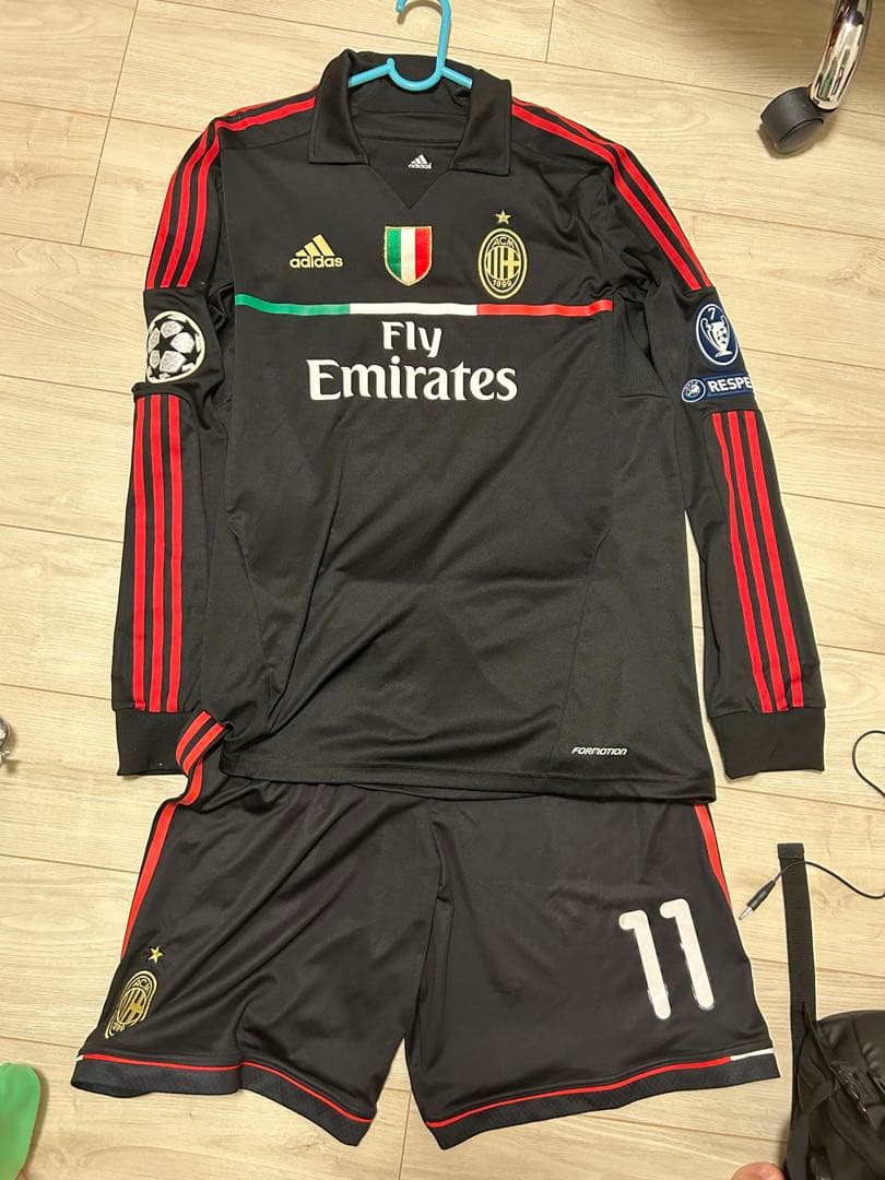 レア！11-12 ミラン　CL戦　長袖　支給品　検　実使用　イブラヒモビッチ