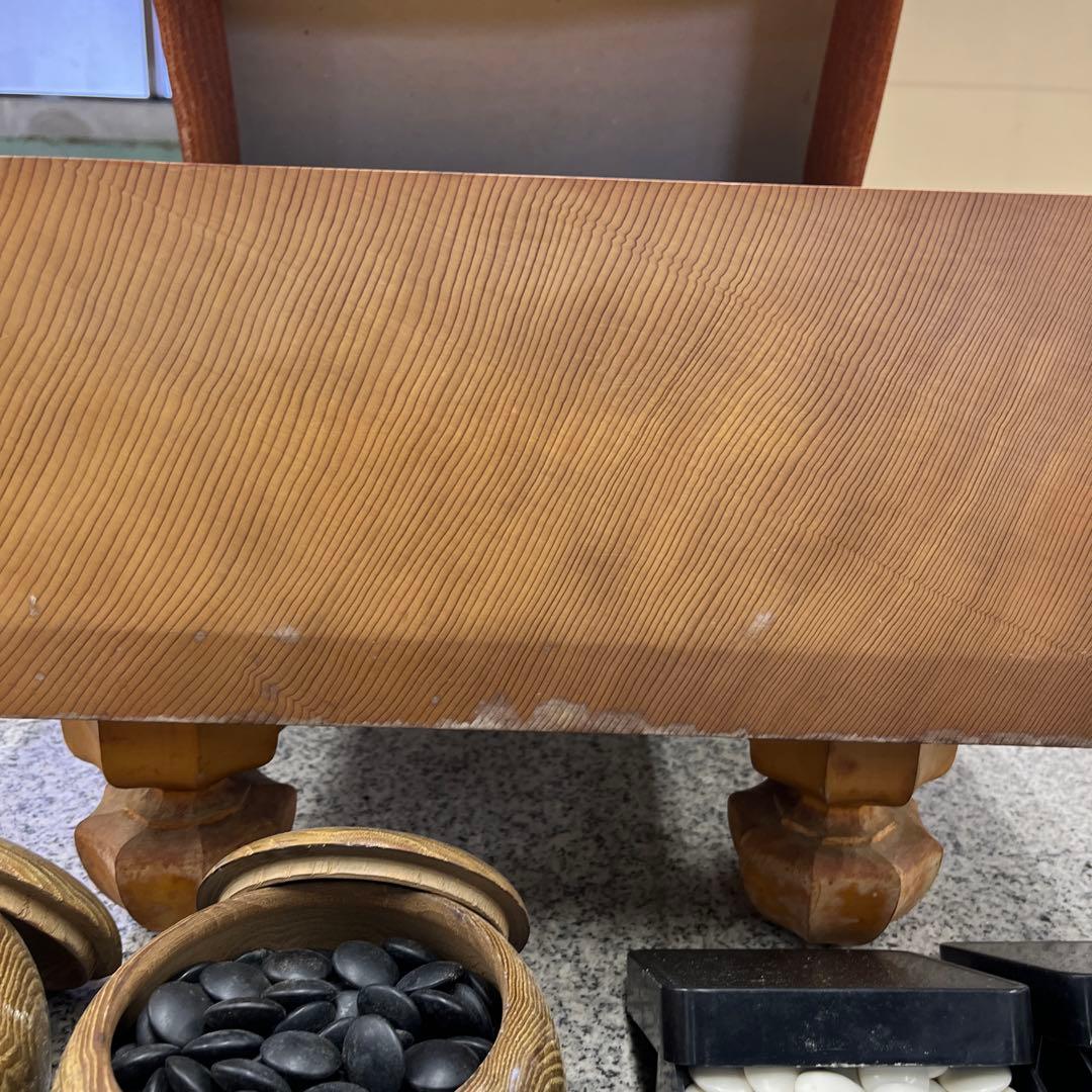 昭和レトロ 木製 囲碁版囲碁盤 脚付きレトロ ビンテージ ボードゲーム 格安