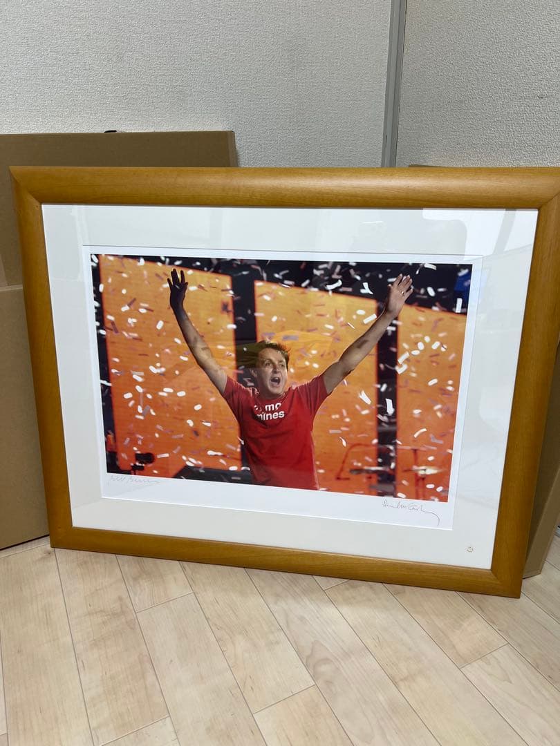 ビートルズ　ポール・マッカートニー直筆サイン入りプリント　保存額装　新品