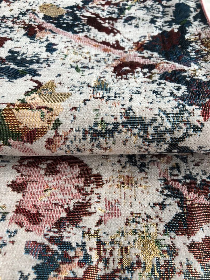 大人兵児帯　パレット　シェニールジャガードの長尺兵児帯　半幅帯