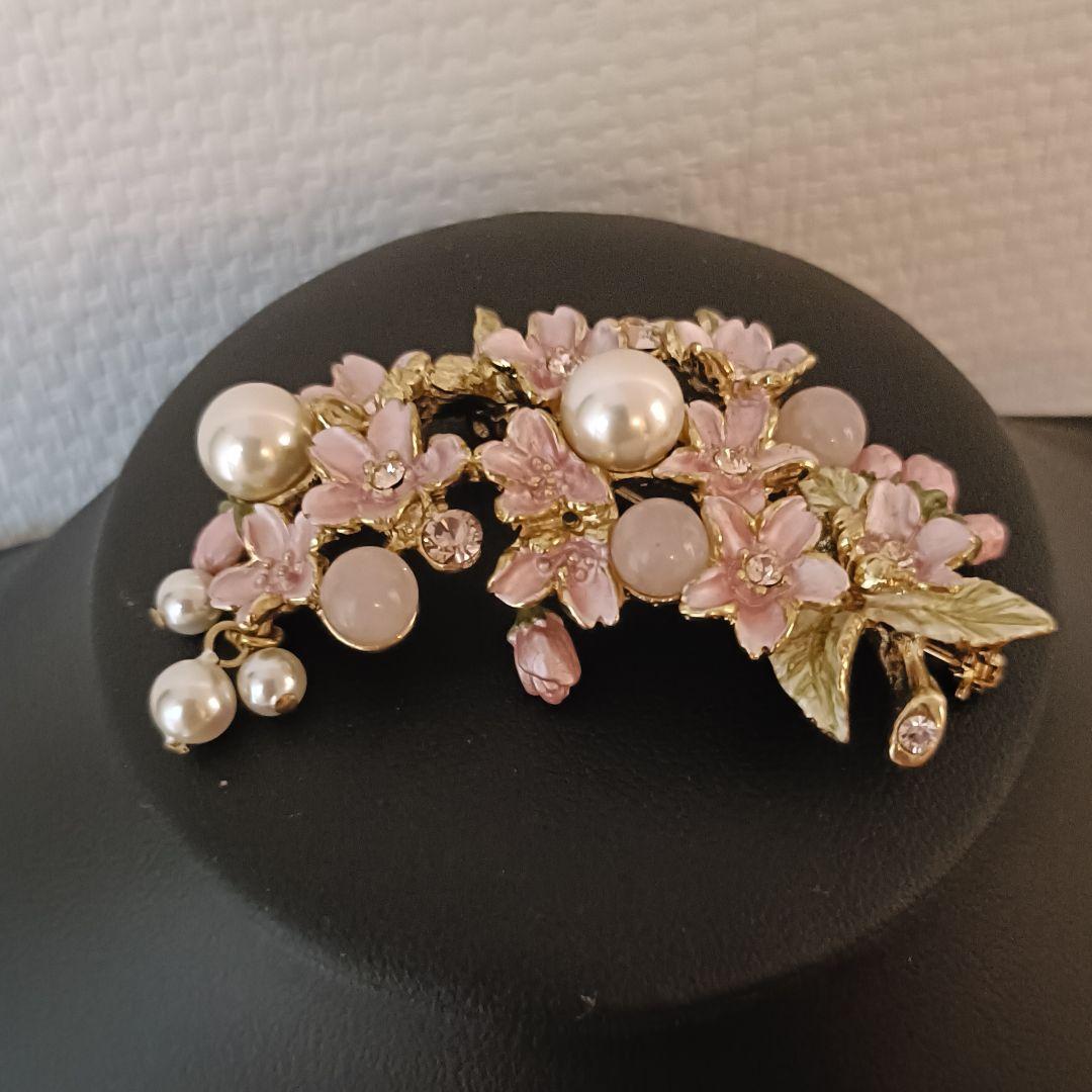 VENDOME BOUTIQUE/ヴァンドーム　ブローチ フラワー　ピンク