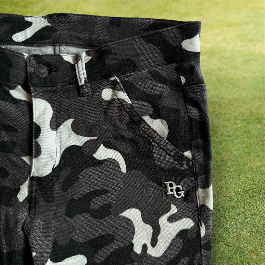 秋冬モデル　パーリーゲイツ　パンツ　迷彩　3 S　ストレッチ　白　黒　アーミー