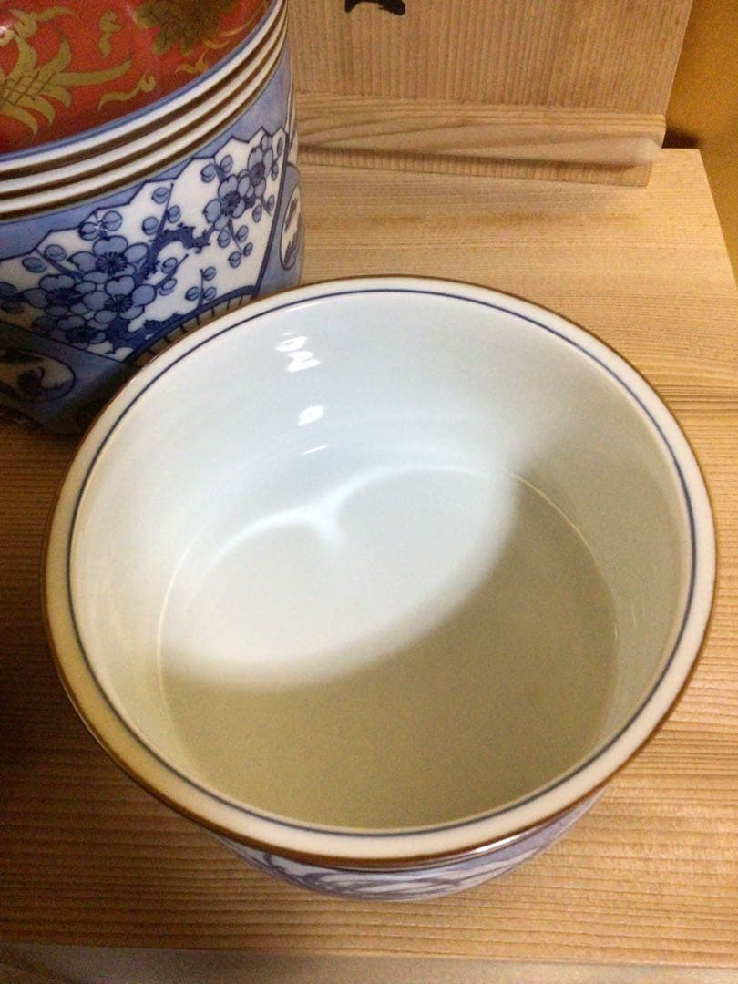 茶道具 染付 皆具 おそらく未使用品 共箱付き