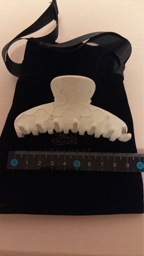 【未使用】アレクサンドルドゥパリ　ホワイトヘアクリップ