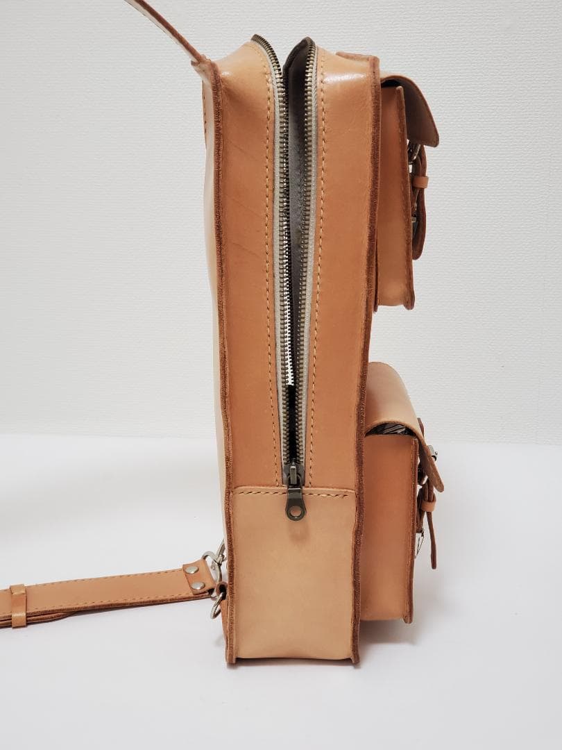 ベビち さんオーダー　ショルダーバック　ハンドメイド　ヌメ革　レザークラフト