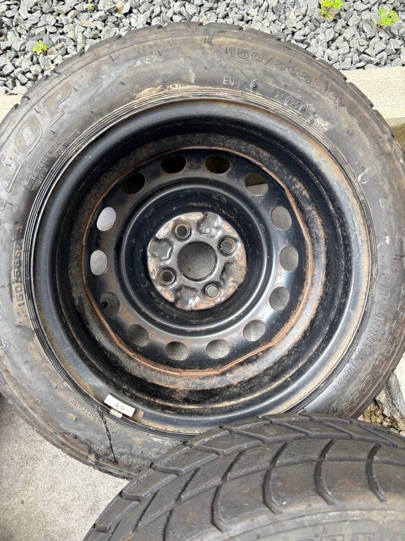 引張りデミオ鉄チン14×6J 22年DUNLOP 150/565/R14 4本⭐️