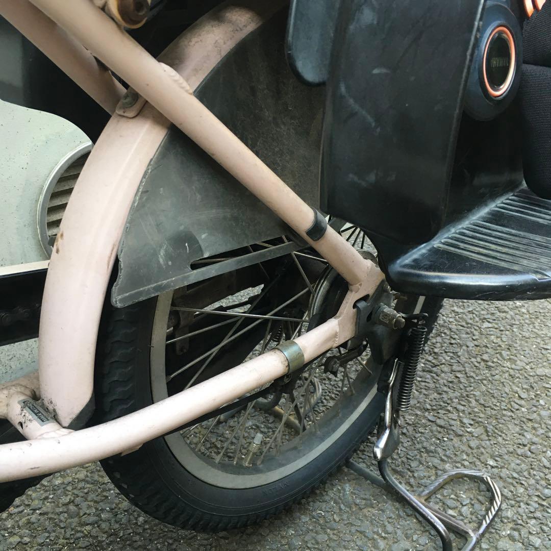 ピンク 電動アシスト自転車 チャイルドシート2つ付き ヤマハ