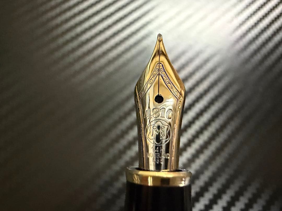 極美品 モンブラン マイスターシュテュック 144 ブラック 中白 F 万年筆