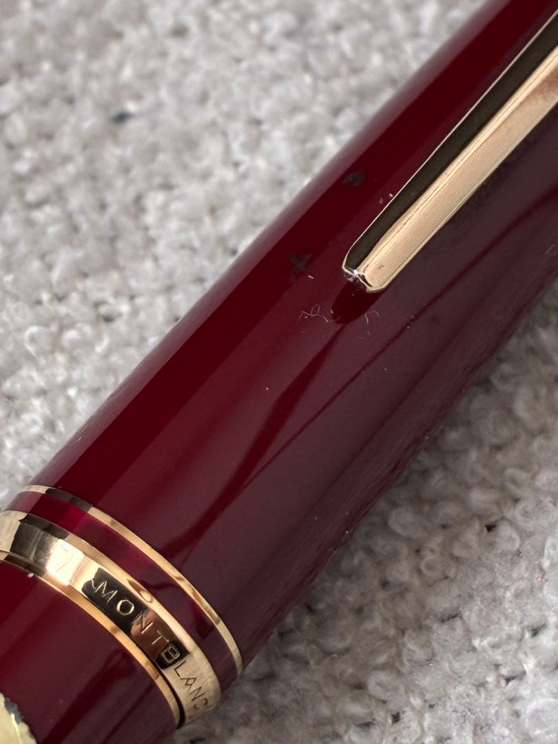 ◾️美品◾️MONT BLANC モンブラン◾️万年筆 ◾️ボルドー色／金色