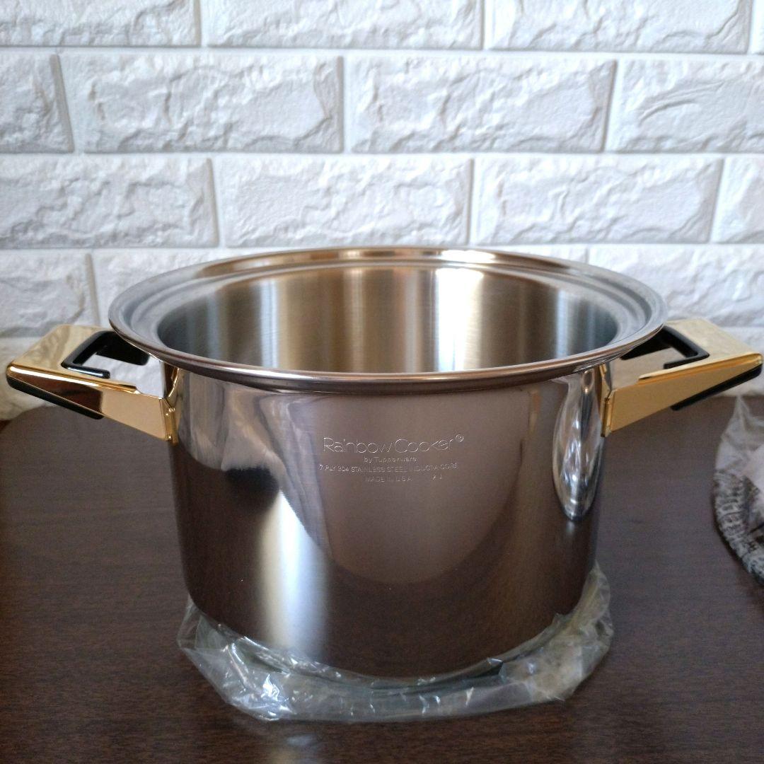 ♦未使用　タッパーウェア　寸胴鍋　(２１cm ５.４L)　レインボークッカー