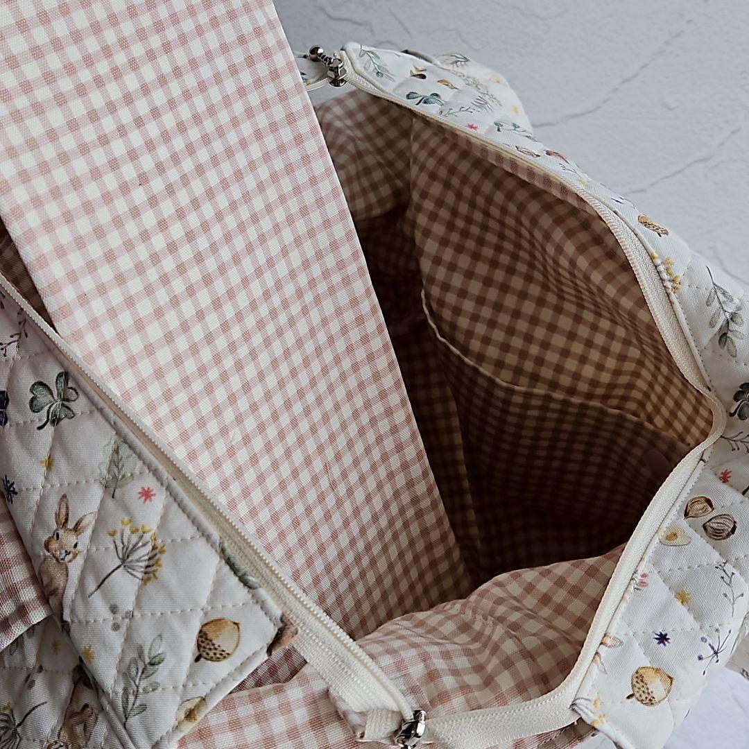 【まっきーオーダーページ】マザーズバッグ　保冷ポーチ　うさぎ　キルティング