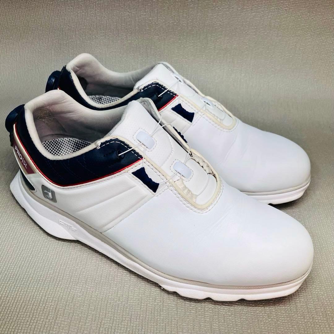 【美品】FOOT JOY 24.5cmフットジョイ スパイクレス　バックBOA