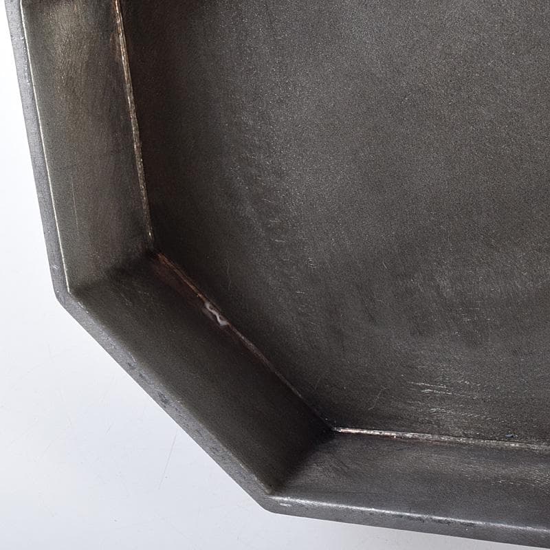 中国　古銅　漢詩花刻　斑竹細工　八角香炉　在銘　U　R7587