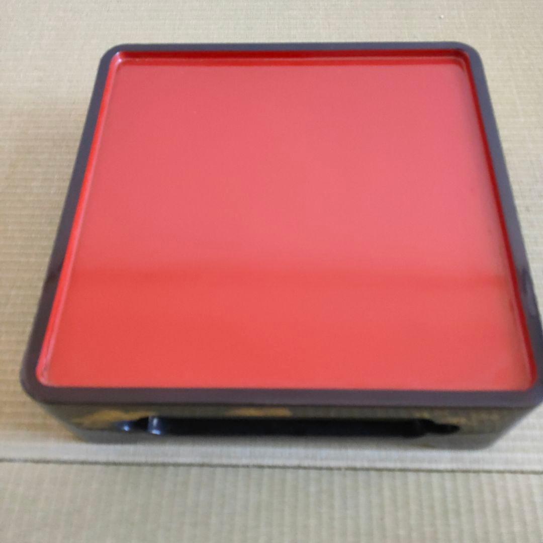 輪島塗　漆塗り重箱 4段　鳳凰柄の袱紗 風呂敷付き