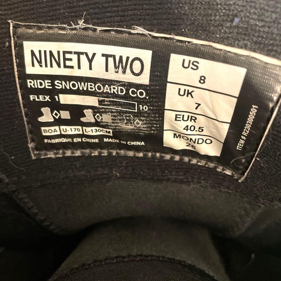 RIDE 92 Ninety Two 23/24 スノーボードブーツ ブラック