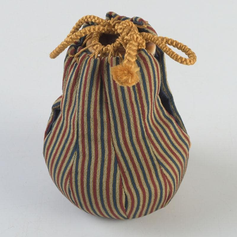 茶道具　瀬戸焼　一休作　鶴首茶入　銘「鶴寿」　仕覆付　書付共箱　V　9392