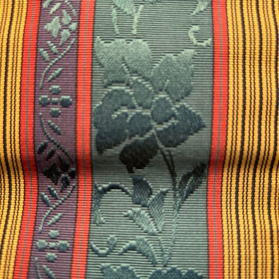 Maakii 有松絞り浴衣半幅帯セット　朝顔　本場筑前博多織　絹　綿　有松