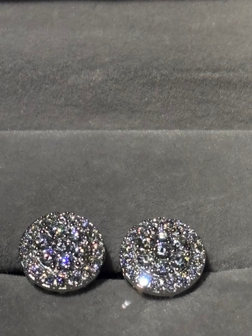 モアサナイト 10mm 丸型 両耳ピアス イヤリング