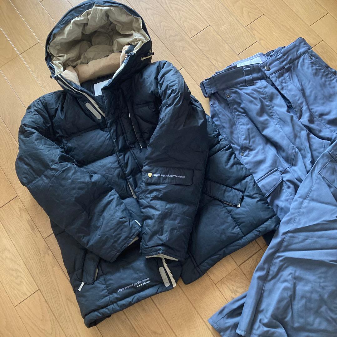 良品★ellesse エレッセ スキー&スノボー ウェア ダウン セットアップM