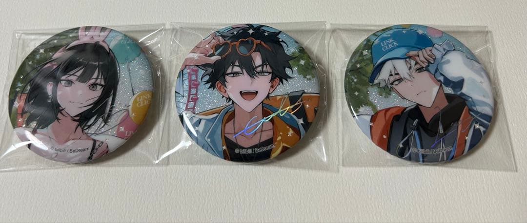 時光代理人 REC：時刻シリーズ 缶バッジ 遊園地　トキ　ヒカル　リン