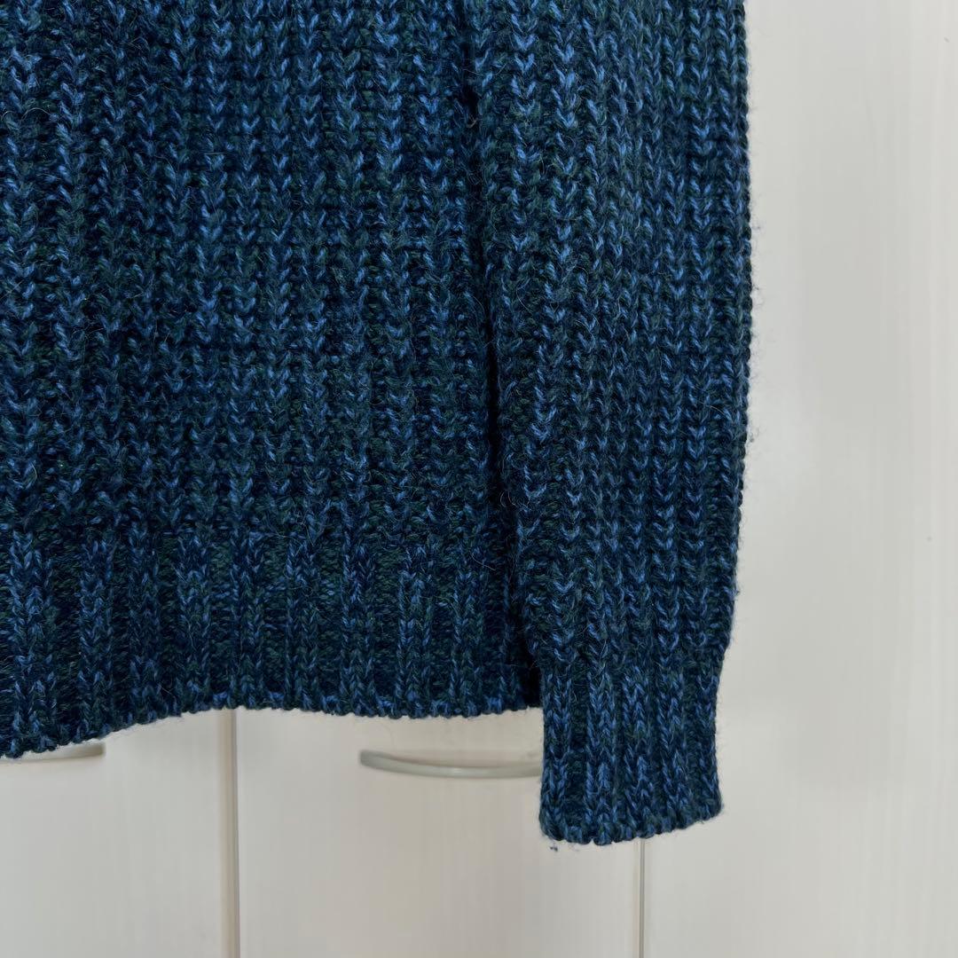 Drumohr ハイネック ローゲージ アルパカウール セーター カーディガン