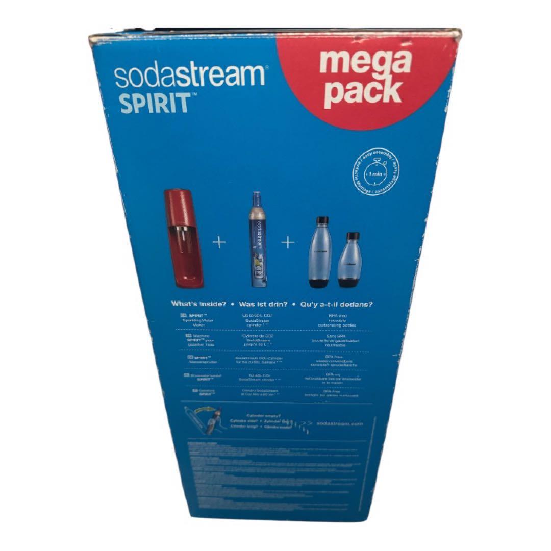 ソーダストリーム スピリット ￼メガパック レッド ホームパーティ炭酸水メーカー