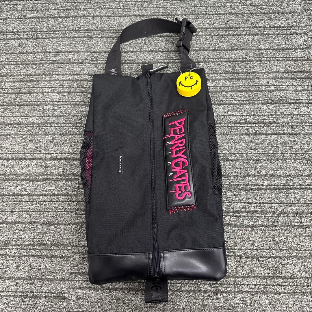 パーリーゲイツ　キャディバッグ 12点セット　ブラック×ピンク