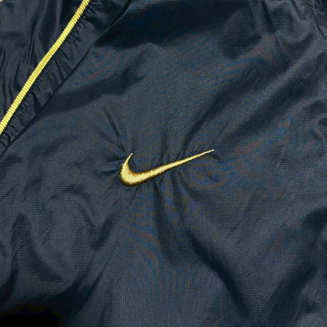 00s NIKE ナイキ セットアップ 大きいサイズ ナイロン 金刺繍 黒 XL