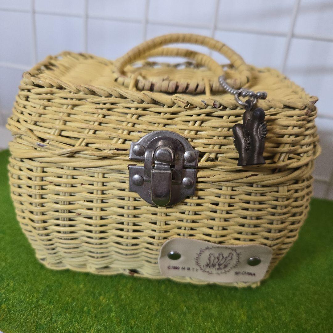 ヴィンテージ　ムーミン籐カゴ
