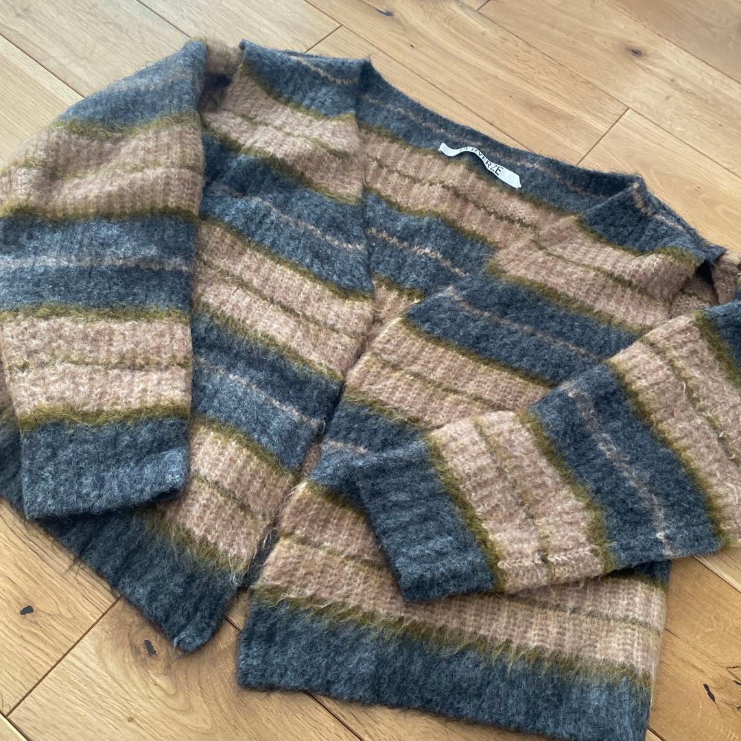 PERVERZE パーバーズ　ウールモヘア　ボーダーカーディガン　完売品