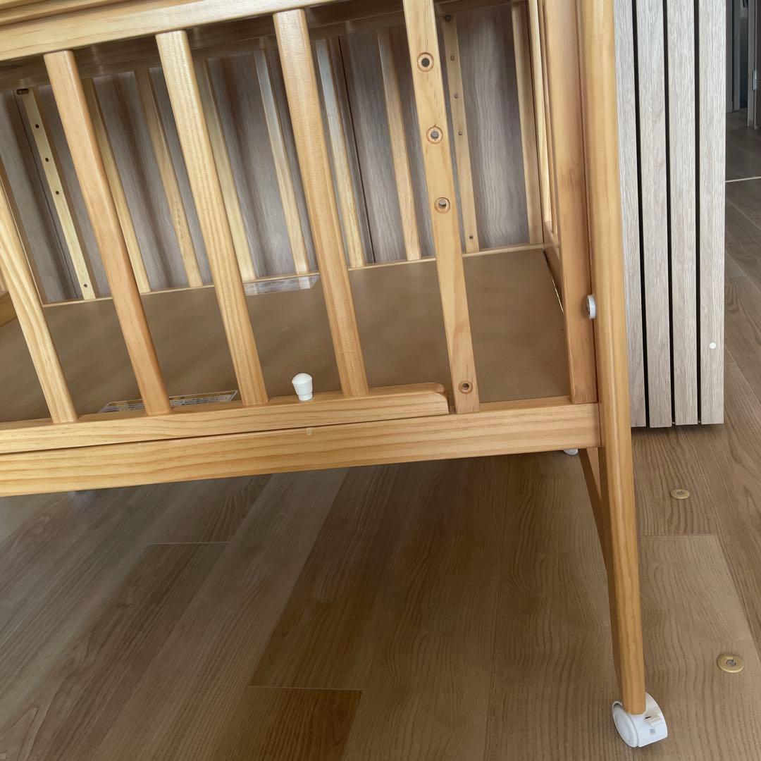 【引き取り希望】カトージ ベビーベッド ハイシートミニベッド