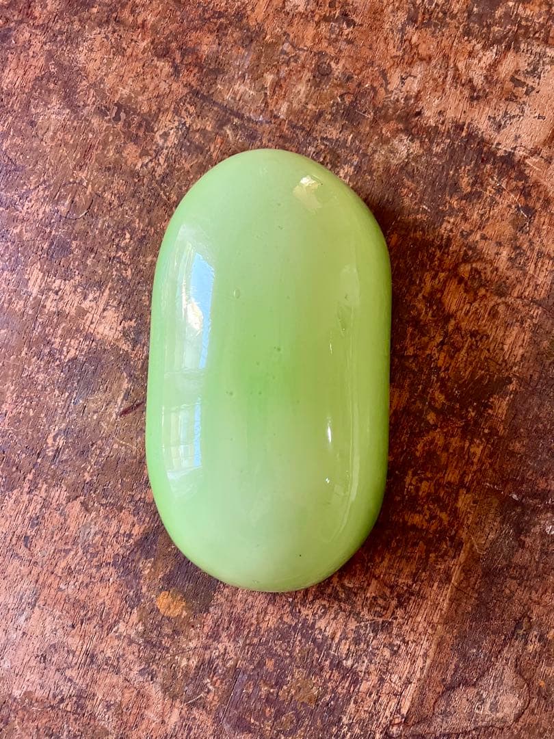 大正ロマン　緑変形電笠　電気スタンド　ガラス　照明　灯り　アンティーク　古道具