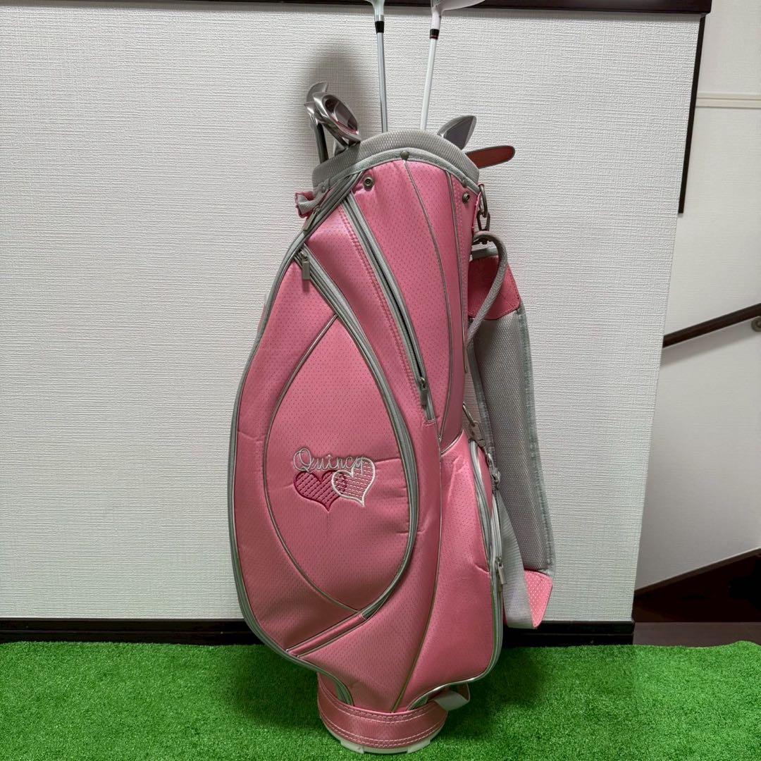 レディース ゴルフクラブセット人気シリーズ フレックスLピンクキャディバッグ付き