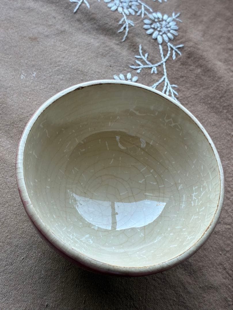 フランス　アンティーク　カフェオレボウル　ムーランデルー　林檎　さくらんぼ　レア