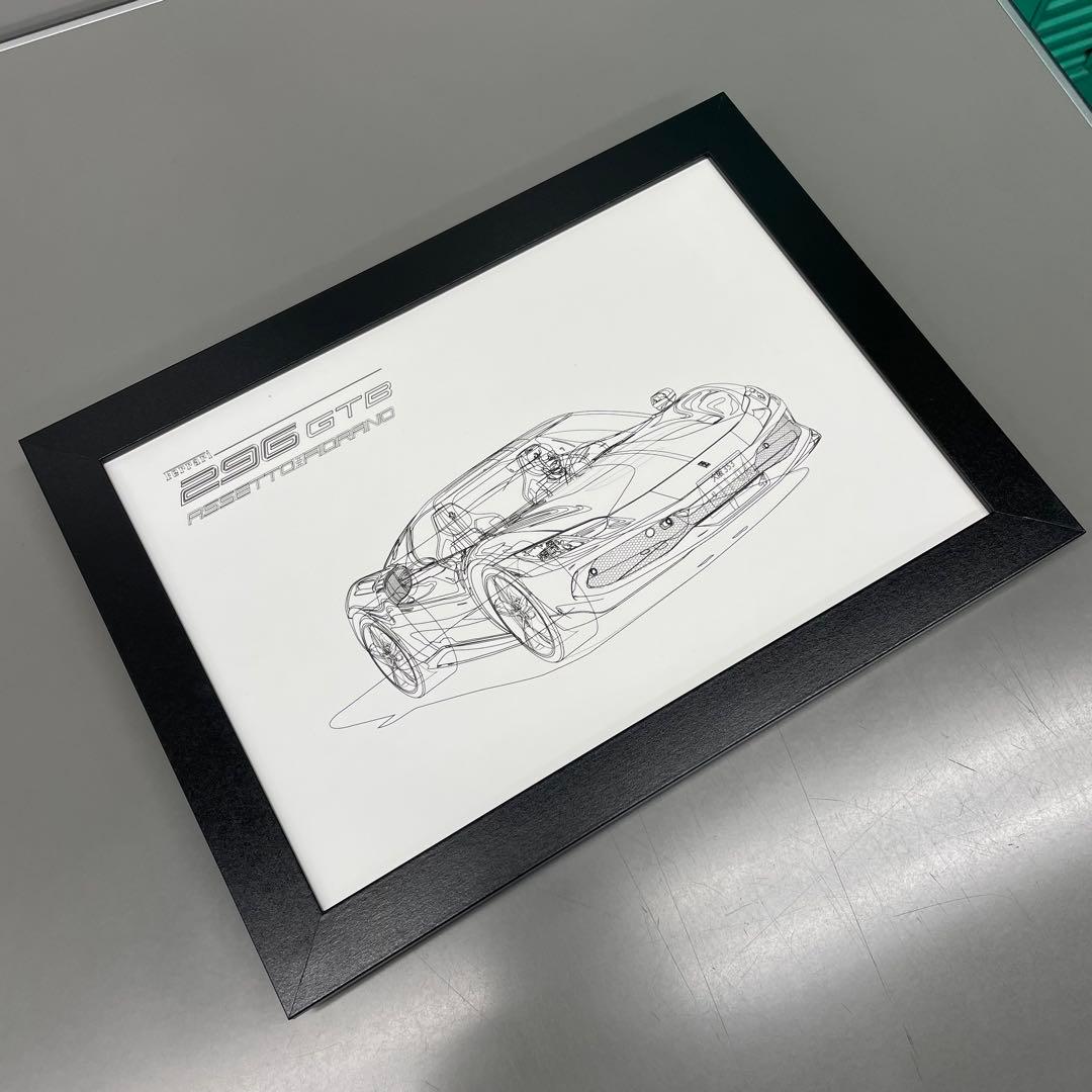貴重‼️Ferrari 296 GTB Assetto Fiorano絵画　2点