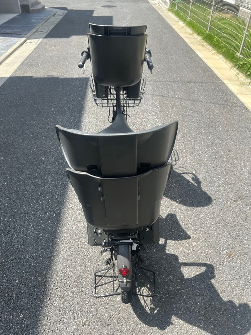 電動自転車 bikke2 ダークグレー 3人乗り対応