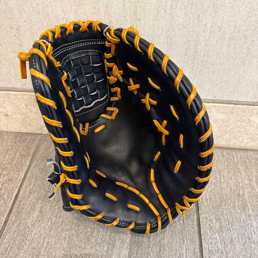 【美品】YGSプロライン硬式用　バスケットウェブファーストミット　ブラック×タン