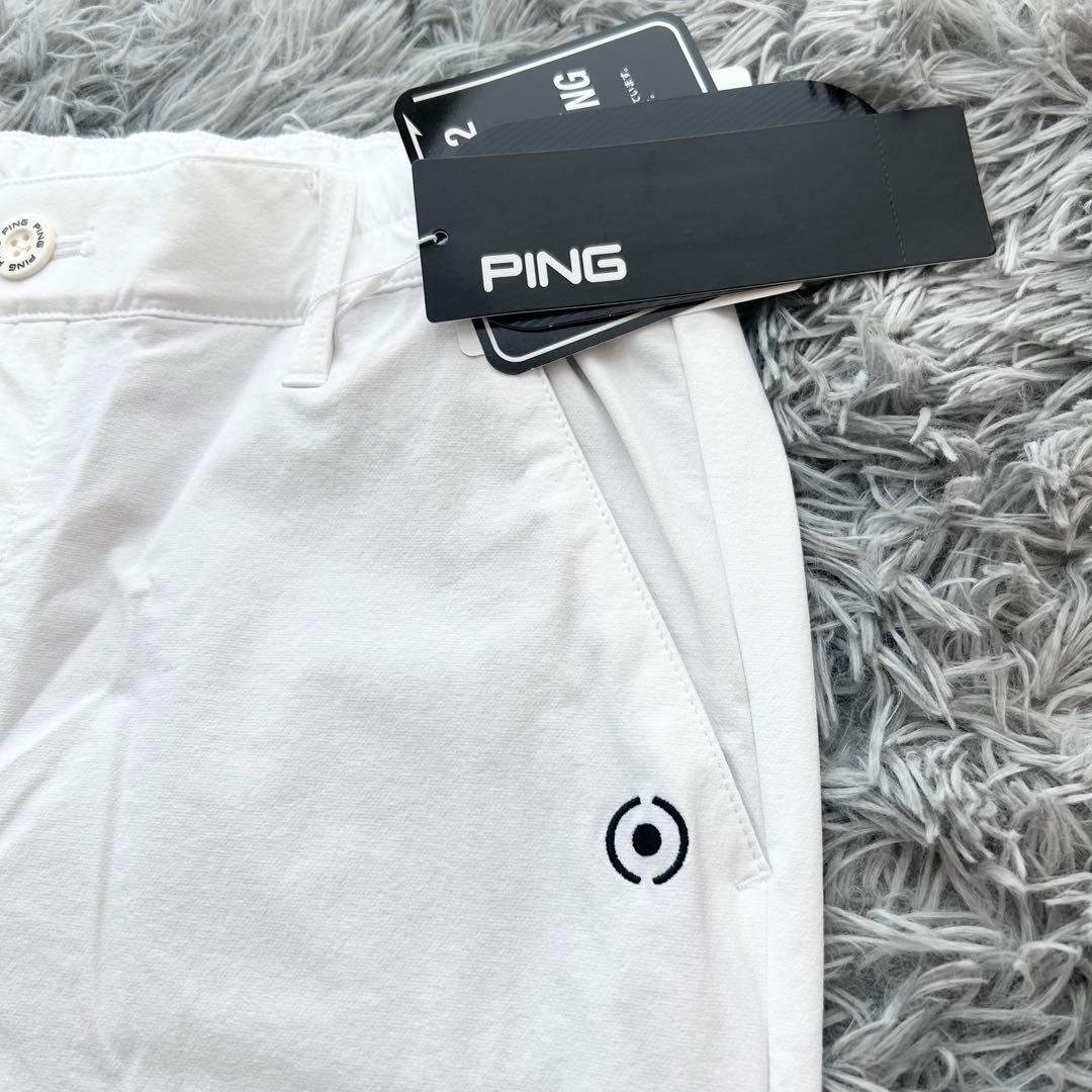 新品 PING ピン　セットアップ　半袖シャツ　ハーフジップ　パンツ　Mサイズ